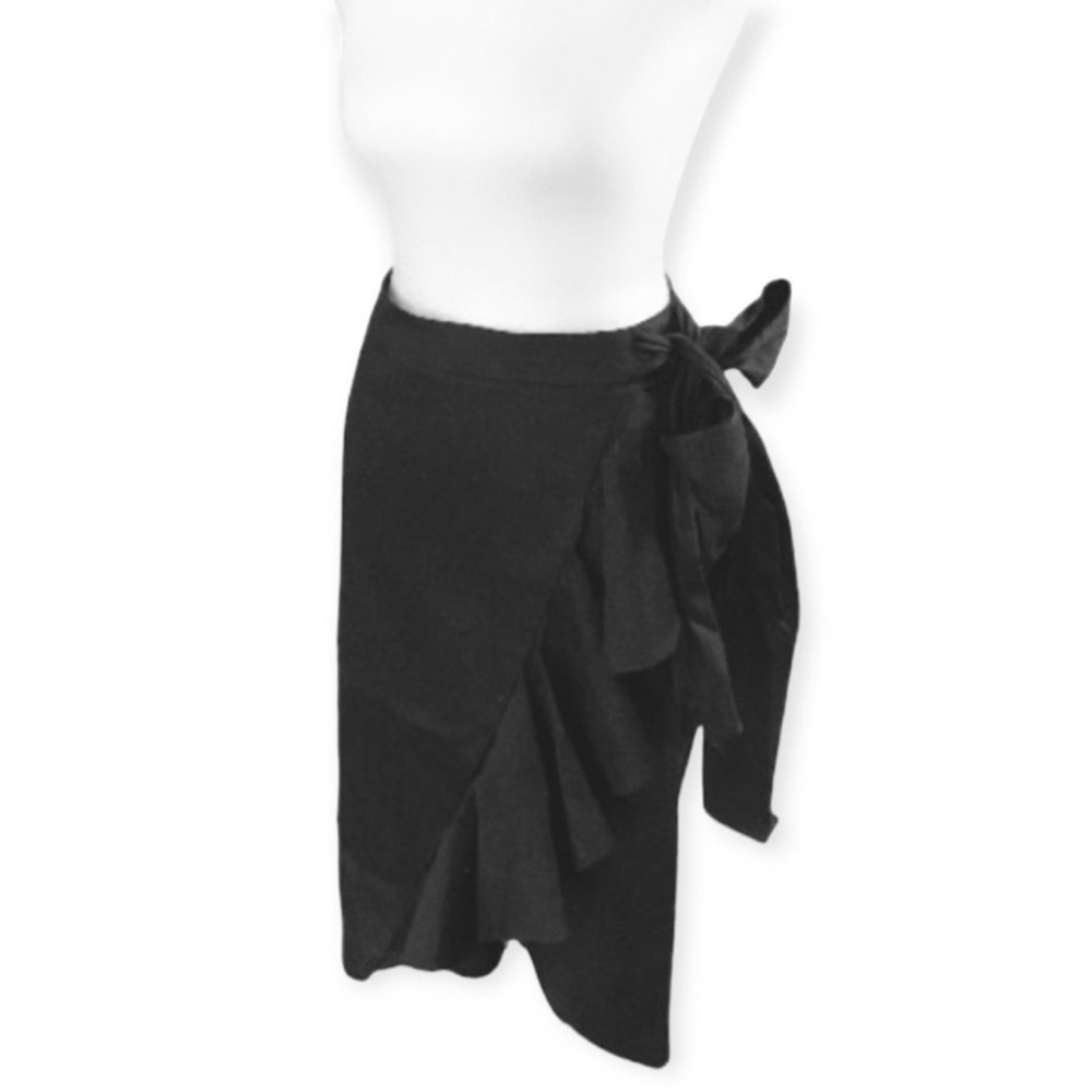 NWT Maeve Black Flounced Midi Skirt ( Anthropologie ) size women’s US 6 / UK 10